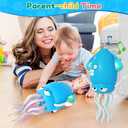 LZZAPJ Electric Dancing Octopus Light Music Suitable for 6-12 Months Old Baby Toys, Kid Crawling Squid Toys Suitable for Toddler Tummy time, Birthday for 1 2 3 4 5 Year Old boy Girl (Yellow)