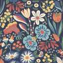 Orainege Floral Wallpaper Peel and Stick Wallpaper Boho Flower Contact Paper 16.9inx393.7in Self Adhesive Wall Paper for Bedroom Bathroom Cabinets Decor Vinyl Roll Removable