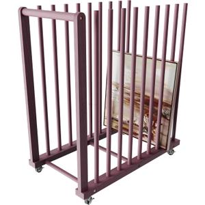 Art Storage Rack With Handle & Caster Wheels for Canvas, Drawing Board, Panel, Paper Pad - Drying Rack for Studios, Artworks, Gallery (16"D x 29.5"W x 30"H)