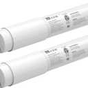 JESLED 2 Pack T8 LED Bulbs 4Foot, 14W 2450LM 5000K, Single or Double End Powered, Plug and Play or Ballast Bypass, Type A+B F32T8 or F40T12 Light Bulbs Replacement, Frosted