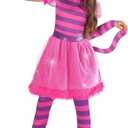 Morph Striped Pink Cat Costume for Girls - Pink & Purple Cat Costumes for Kids - Halloween (4-6 Years)