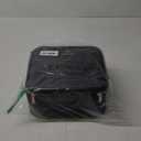 Relavel Travel Makeup Bag With LED Mirror, Cosmetic Train Case with Light up Mirror, Portable Makeup Artist Organizer Bag with Adjustable Dividers, Makeup Brush Holder Storage, Black (1-Small)