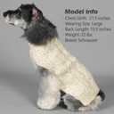 KYEESE Dog Sweater Warm Dog Clothes for Small Dogs Turtleneck Dogs Coat Turtleneck Knitwear Sweater with Golden Yarn for Fall Winter, Beige, Large