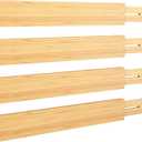 BAMEOS Drawer Divider,Expandable Bamboo Separators Adjustable Utensil Knife Fork Tool Kitchen Organizer, Clothes Fabric Drawer Organizer In Bathroom Bedroom Office, Cabinet Dresser Organizer 4-pack (2''H, 13.3''-19''L, Natural)