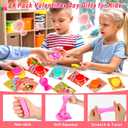 24 Pack Valentines Day Gifts for Kids Classroom Butter Slime Stress Relief Fidget Toys with Valentines Cards for Kids School Valentines for Kids Class Exchange Gifts Prizes Party Favors for Boys Girls