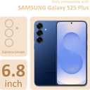 Christmas Phone Case for Samsung Galaxy S25 Plus - Clear Transparent Soft TPU Case with Xmas Gingerbread Man Pattern, Cute Protective Cover for Boys Girls (6.8 Inch)