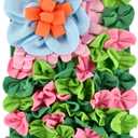 Rabbit Foraging Mat, 18"x10" Snuffle Feeding Mat for Rabbits Guinea Pigs Chinchillas, Pet Feed Game Slow Eat for Small Animals Interactive Puzzle Feed Mat, Washable,Fun Design