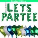 46 Pieces Let's Partee Golf Party Decorations Boys Men Party Balloons Decoration Let's Par-tee Golf Balloons Sport Themed Party Supplies Blue Green Balloons for Birthday Baby Shower Retirement Party