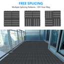 Plastic Interlocking Deck Tiles 36 Pack (36 Sq Ft) - 12"x12" Waterproof Indoor Outdoor Patio Flooring, Snap Together Anti-Slip Decking Tiles for Balcony Porch Poolside Backyard Garage, Dark Grey