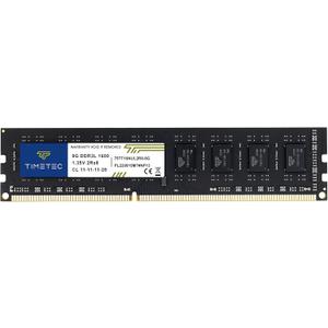 Timetec 8GB DDR3L / DDR3 1600MHz (DDR3L-1600) PC3L-12800 / PC3-12800 (PC3-12800U) Non-ECC Unbuffered 1.35V / 1.5V CL11 2Rx8 Dual Rank 240 Pin UDIMM Desktop PC Computer Memory RAM Module Upgrade (8GB)