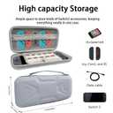 JDSZM Hard Carrying Protective Carrying Bag Case Fit for 2025 New Nintendo Switch 2, Lightweight and Large Capacity, Accessories for Switch 2 (Grayish White)
