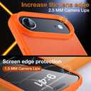 3 in 1 for iPhone Air Phone Case,1X Screen Protector +1X Camera Lens,Shockproof for iPhone Air Case, Military Grade Drop Protection, Protective Hard Back Slim Translucent Case,Orange