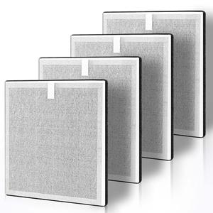 4 Pack 3-in-1 Filters Compatible with Pure Enrichment PureZone Air Purifier, Part # PEAIRFIL, Efficient 3-Stage H13 HEPA Replacement Filter 11.5"/12"