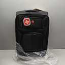 SWISSGEAR Sion Softside Expandable Spinner Luggage Durable Lightweight Travel Suitcase, Black, Carry-On 21-Inch