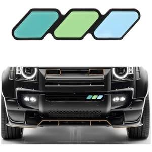 Car Grille Decor Badge, Tri-Color Front Grille Decoration Label Emblem, Creative Badge Decal Auto Bumper Trim Compatible with Tacoma 4Runner, Exterior Car Accessories (Style E)