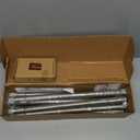 KAMANINA Curtain Rods for Windows 66 to 120 Inch, 7/8 Inch Antique Silver Heavy Duty Window Curtain Rod 32 to 120 (2.6-10ft), Adjustable Decorative Drapery Rods with Netted Texture End