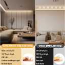 COB LED Strip Light 16.4ft, Dimmable 2300K-6500K White CCT Tunable, DC 24V Cuttable LED Tape Light, High Density 3040 LED 36W CRI 90, APP Remote Control, Music Mode, For Home DIY, Living Room, Bedroom