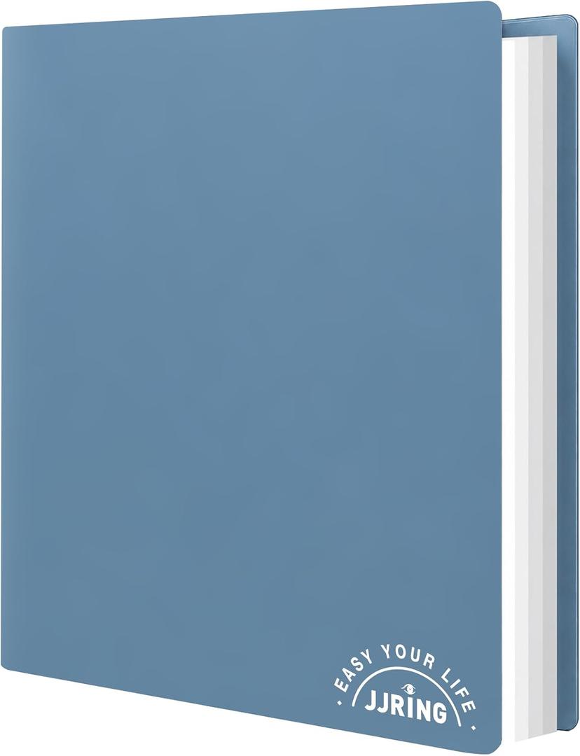 18x24 Blue Art Portfolio Folder Displaying 48 Pages With Plastic Sleeves