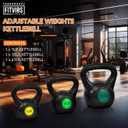 Fitvids Kettlebell Sets Piece Strength Training KettleBells Weight Set, 5LB, 10LB and 15LB
