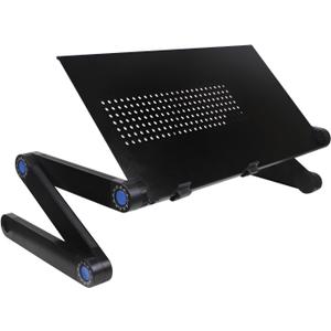 Adjustable Laptop Computer Lap Desk Portable Multifunctional Cooling Ergonomic Vented Table TV Bed Tray Stand Mount Holder (420 * 260mm, Black)