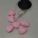 PACETAP Heart Solar Wind Chimes Outdoor,LED Solar Wind Chimes Color Changing Mobile Wind Chime Waterproof Solar Lights,Outdoor Valentines Decorations,Valentine Lights Outdoor,Valentines Heart Lights