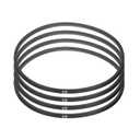 uxcell 4pcs A35 or 4L370 Classic Wrapped Rubber V-Belt, 35"(889mm) Inside Circumference, A Profile V Belt