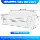 Stretch Sofa Cover Non-Slip Washable Furniture Protector | Stretch, 71"-91".Soft, Non Skid Foam, Elastic Bottom, Machine Washable, for Kids & Pets, Couch & Sofa, Beige Yellow