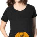 Maternity Skeleton Baby Monster Pumpkin T Shirts Funny Cute Pregnancy Halloween Tees (Black, S)