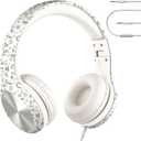 LilGadgets Connect+ Pro Wired Kids Headphones for School with Mic, Volume Limit & Noise Reduction Over-Ear Headset with Cord, SharePort Technology & SoftTouch Padding, Magical Unicorns