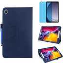 Slim Leather Case for Samsung Galaxy Tab A9 8.7 Inch 2023 (SM-X110 X115 X117), Multi-Angle Stand Full-Protective Tablet Cover Book Case with Stylus Pen,Screen Film (Blue)