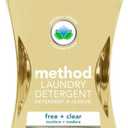 Method Concentrated Laundry Detergent, Free + Clear, 53.5 Fl Oz (Pack of 4), 66 Loads