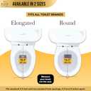 Bath Royale Slow Close Toilet Seat BR501-00 White Elongated, Stain-Resistant and Easy to Keep Clean, Heavy Duty Fits All Toilet Brands, Executive Series