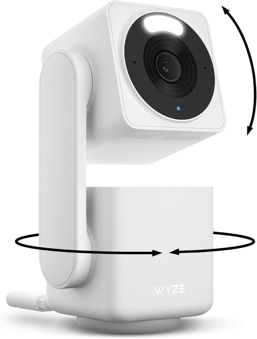WYZE Cam Pan v4, 4K Smart Security Camera, AI Indoor/Outdoor Cameras for Home Security, Baby & Pet, Color Night Vision, 360 Pan/Tilt/8 x Digital Zoom, 2.4G & 5G, Works with Alexa & Google Assistant