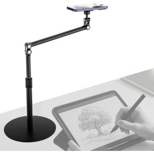 Magnetic Overhead Phone Stand for Desk - 360 Swivel & Tilt with MagSafe Compatible Holder, Cell Phone Stand Magnet Quick Mount for Recording, Cooking, Painting, Zoom Meetings, TikTok Live & Gaming