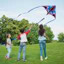 Kite, Large Delta Kites for Kids and Adults, Easy to Fly Rainbow Kites, Durable Multifunctional Beach Kite, Tangle-Free Flight Line, Durable