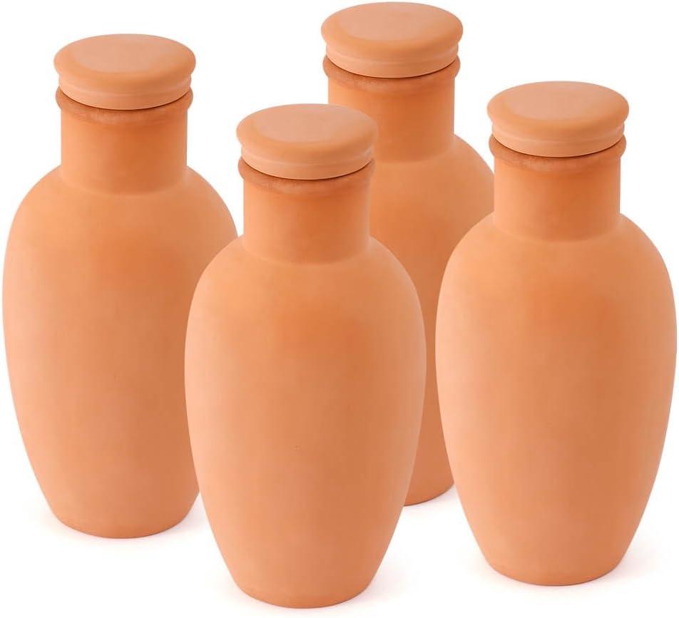 4pcs Ollas 3.13.16inch Terracotta Watering Pots Terracotta Self Watering Planter Insert Self Watering Planter with Terra Cotta Clay Irrigation Pots watering system for outdoor plants Irrigation