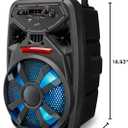 iLive Electronics Wireless Tailgate Party Speaker, LED Light Effects, Built-in Rechargeable Battery, Black (ISB380B)