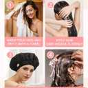 Years calm Heat Cap For Deep Conditioning Shower CapReusable Three-Layer Structure Waterproof Hair Cap  Applicable Tofor Bathing, Hair Care, And Other Uses (Black, One Size)