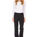 Arctic Quest Women's Snow Ski Pants Water Resistant Softshell Insulated Flare for Snowboarding Hiking Winter Outdoor Pants, Rich Black, Medium