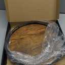 Lazy Susan Turntable Organizer for Table Top, 12 Round Wooden Lazy Susan for Cabinet Kitchen Countertop Pantry Dining Coffee Table for Condiments Spices, Rustic Bathroom Vanity Tray for Soap Candle