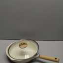 CAROTE 10" Ceramic Frying Pan with Lid, Non Stick Frying Pan Skillet Chef's Pan, Healthy & PFOA/PFAS Free, Induction-Compatible, Taupe