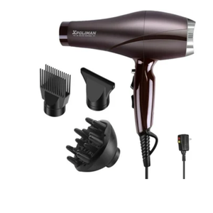 Xpoliman 2000 Watt Hair Dryer, Negative Ionic Blow Dryer with Diffuser Concentrator Comb, 2 Speed 3 Heat Settings, Low Noise Long Life , Blue