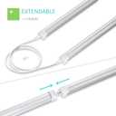 3FT LED Shop Light, 36W 5000lm Super Bright 6500K, Clear Cover, V-Shape, T8 LED Fixture, Linkable Shop Lights for Garage, Workbench, Workshop (2 Pack)