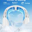 TORRAS COOLIFY 2S Neck Air Conditioner, Portable Personal Cooler and Heater Strong Wind, 3-Speed, App Control Neck Fan Rechargeable, Storm White