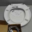 Elongated Bidet Toilet Seat with Quiet-Close, Non-Electric Bidet Mode with Dual Nozzles, Fit Elongated Toilet Seat, Adjustable Water Pressure with Brass inlet (Round)