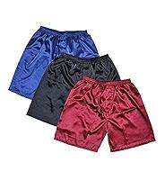 Tony & Candice Men's Satin Boxers Shorts Combo Pack Underwear, Size Large