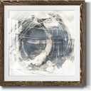 Square Barnwood Walnut Color Framed Abstract Wall Art Paper Print Modern Decor for Home and Office, Ready to Hang, 3 ft by 2 ft 
