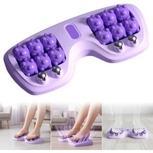 Portable Double Foot Massage Roller  3 Massage Techniques for Plantar Fasciitis Relief, Heel & Arch Pain, Sore Muscles, Improved Circulation & Relaxation, Reflexology Tool