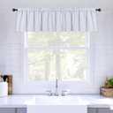 MIULEE Blackout Valance Rod Pocket Thermal Insulated Window Treatment Tiers Solid Short Curtain for Small Window Bedroom 52 x 18 Inches 1 Panel Greyish White