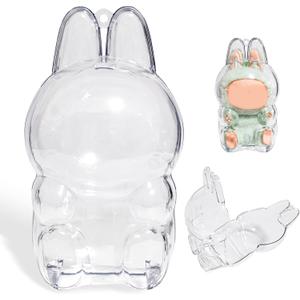 1 Pack Protective Case for 15cm Sitting Doll, Clear Display Case, Transparent Doll Storage Box for Fans and Collectors, Dustproof, Portable, Dust-Resistant Doll Case, (No Doll)